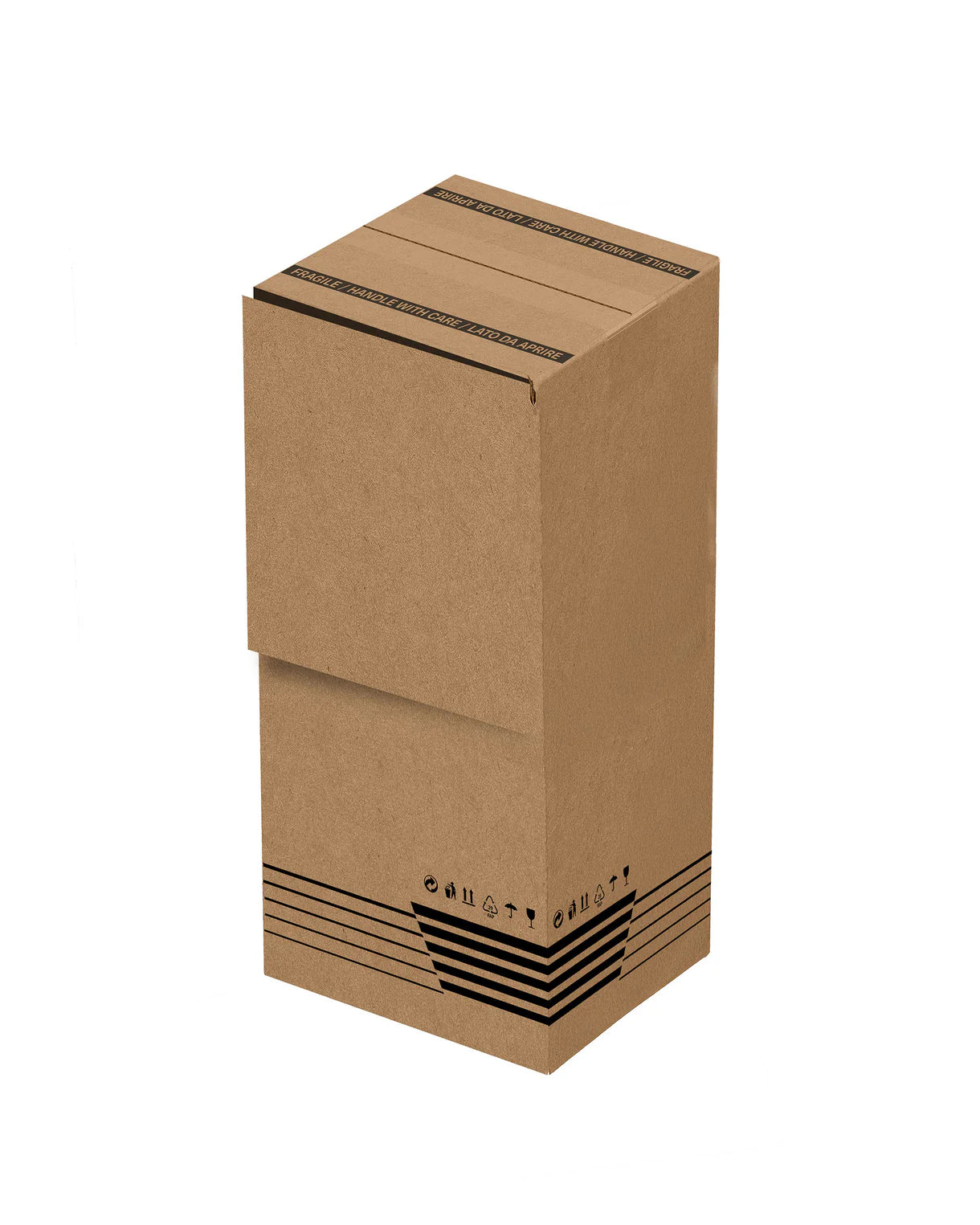 Scatola armadio  in cartone rigido con asta interna 120cm (h) x 50cm x 50cm