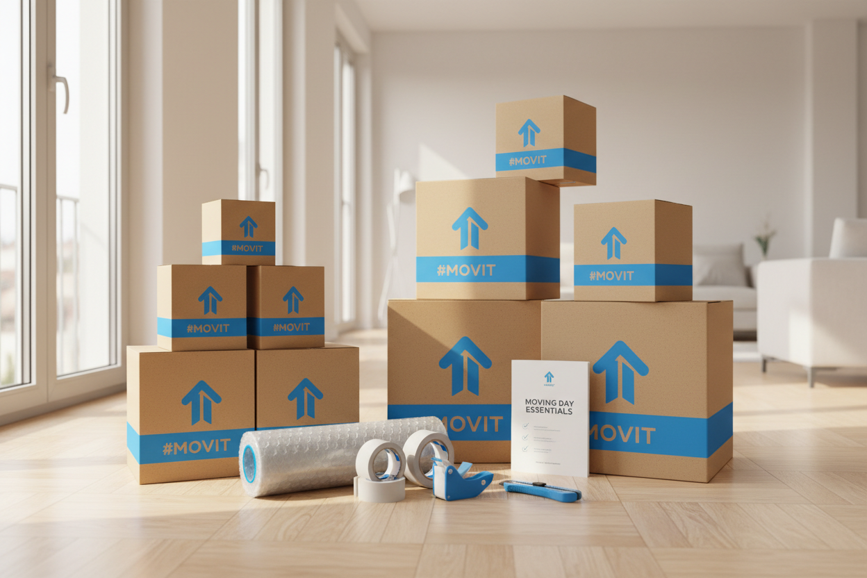 Kit Trasloco Student & Studio - scatole e materiali da imballaggio in appartamento moderno